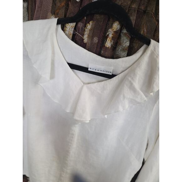 Bryn Walker Ruffle Linen Top Medium - Picture 8 of 15